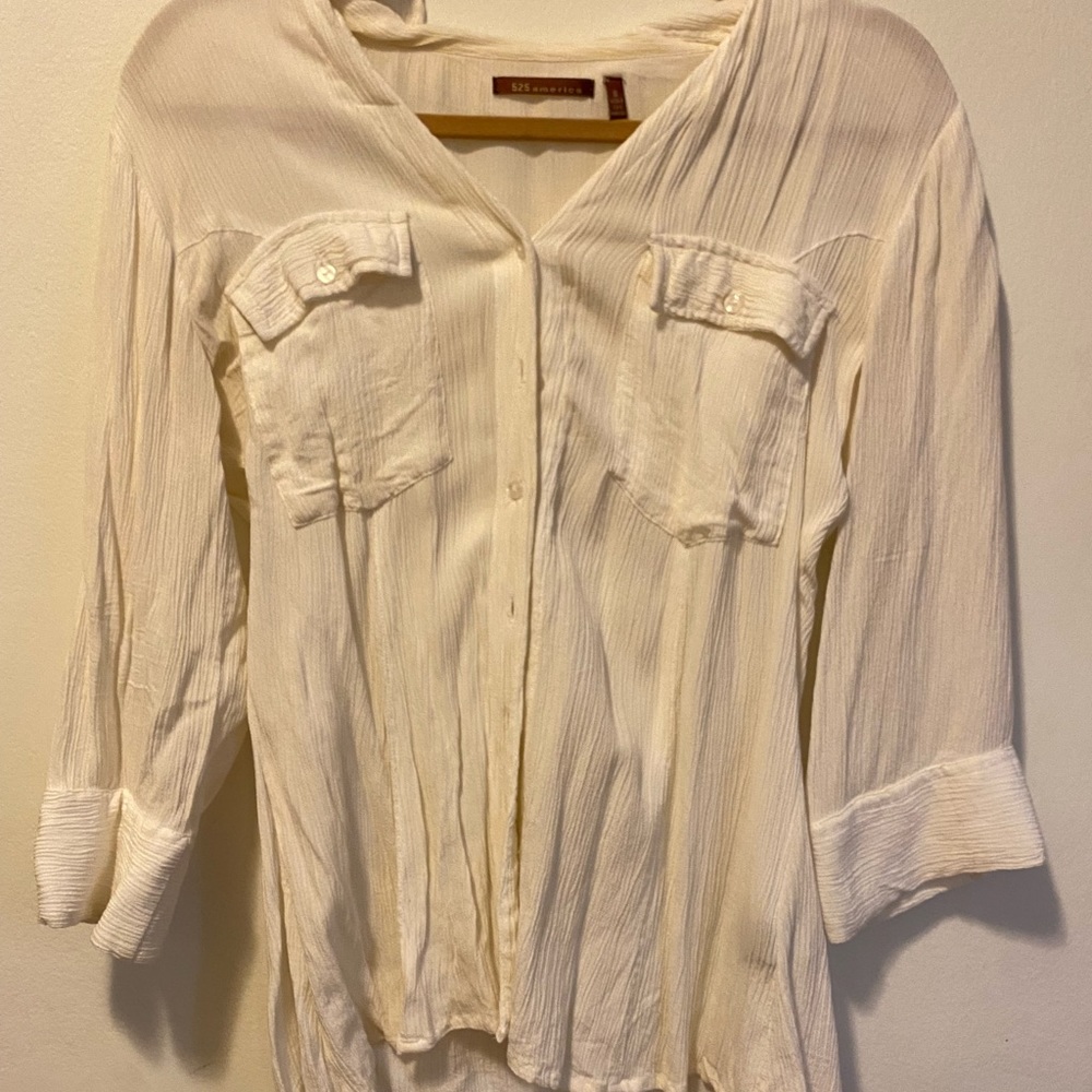 525 America White Button Down